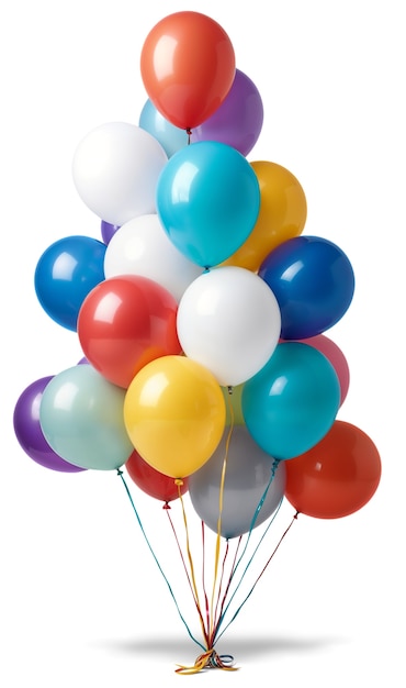 Free PSD bunch of floating balloons isolated