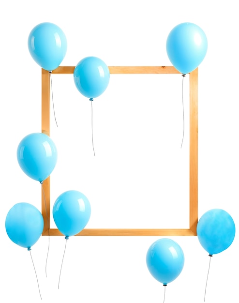 Free PSD bunch of floating balloons isolated