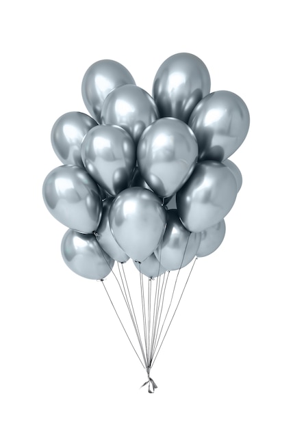 Free PSD bunch of floating balloons isolated