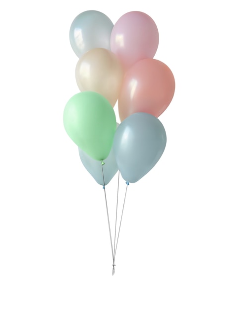 Free PSD bunch of floating balloons isolated