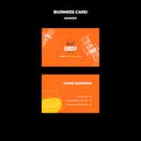 Free PSD burger business card template design