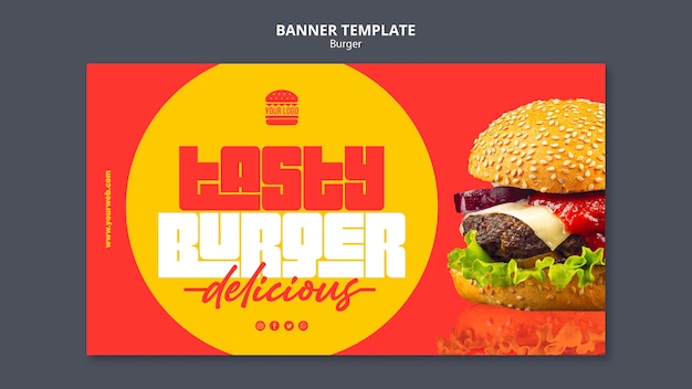 Free PSD burger concept banner template