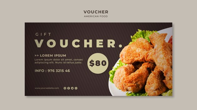 Burger voucher template