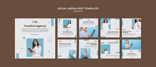 Business ad template social media post