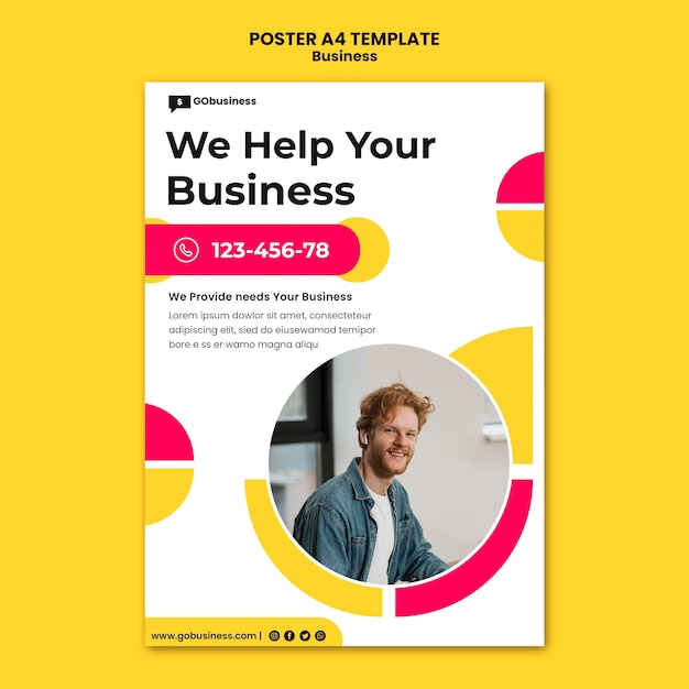 Business advice poster template