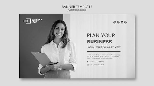 Free PSD business banner template