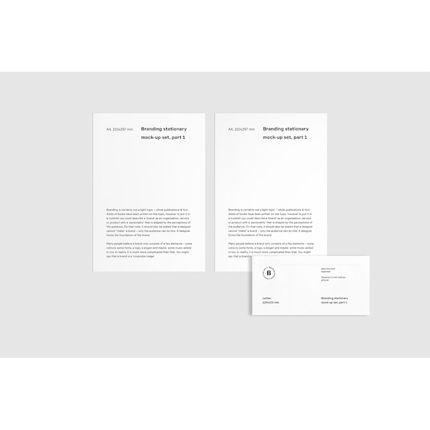 Free PSD business brochure mock up