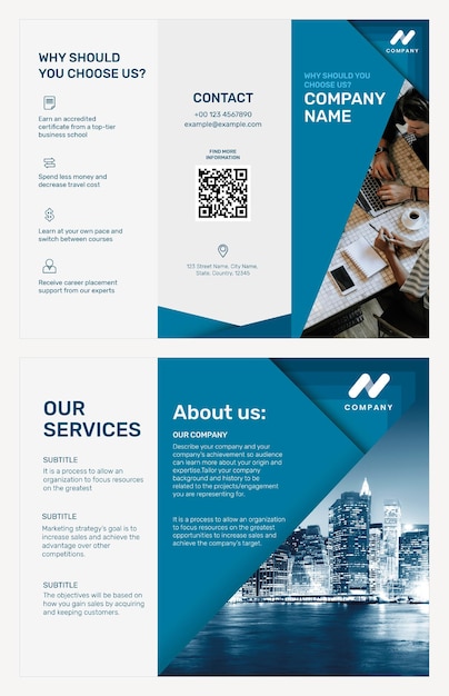 Business brochure template psd for marketing company