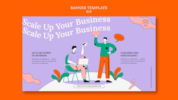 Free PSD business to business banner template