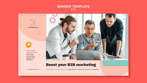 Free PSD business to business banner template