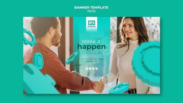 Free PSD business to business banner template