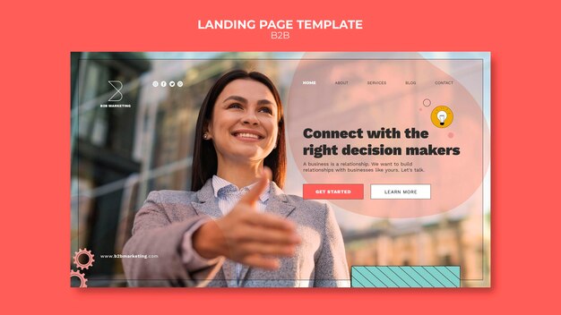 Business to business landing page template