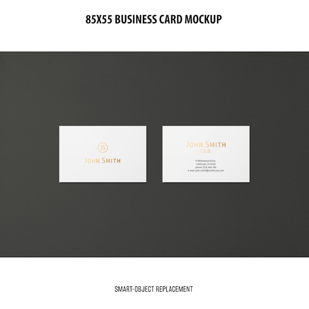 Free PSD business card mockup