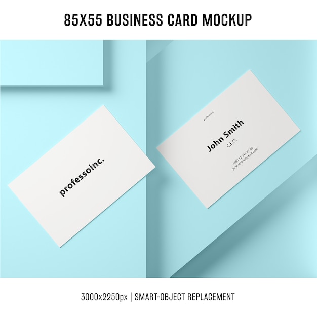 Free PSD business card mockup