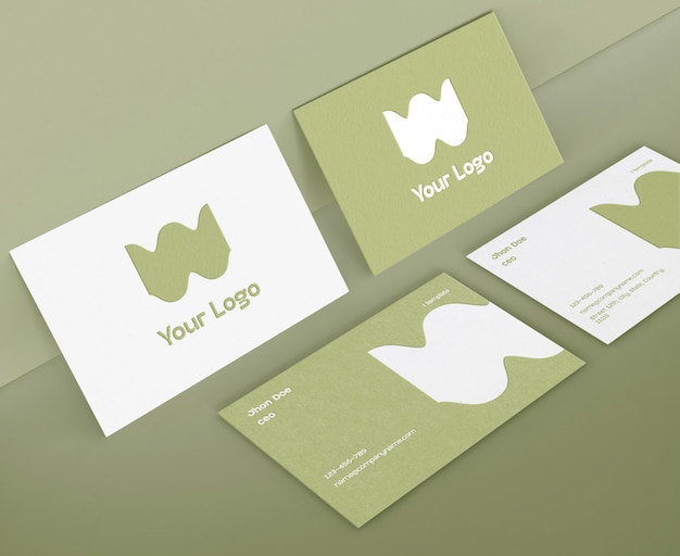 Free PSD business card mockup