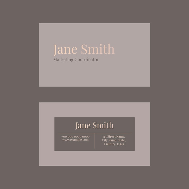 Free PSD business card template psd for beauty brand in feminine theme