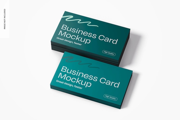 Business cards mockup stacked