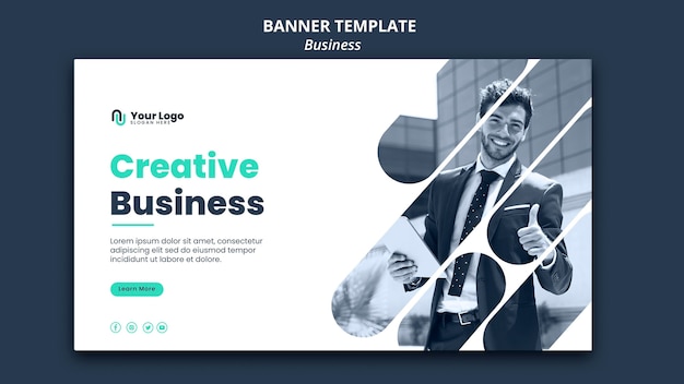 Free PSD business concept banner template