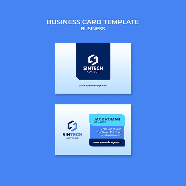 Business concept business card template