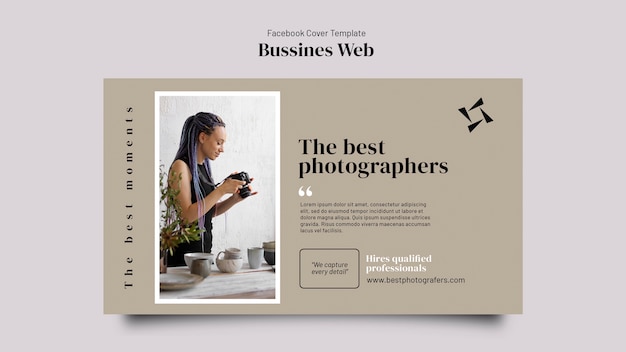 Business concept facebook cover template