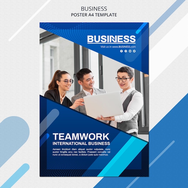 Free PSD business concept poster template