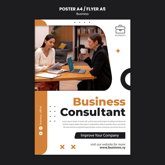 Business consultant poster template