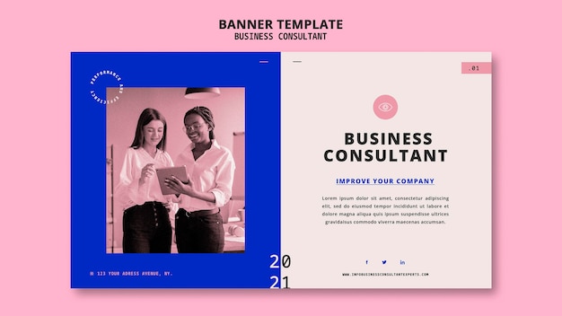 Free PSD business document banner design template