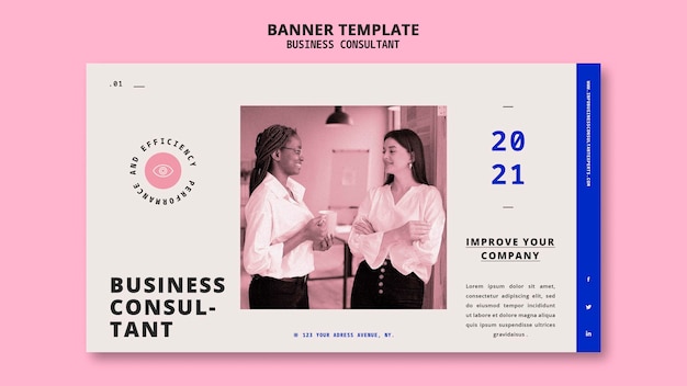 Free PSD business document banner design template