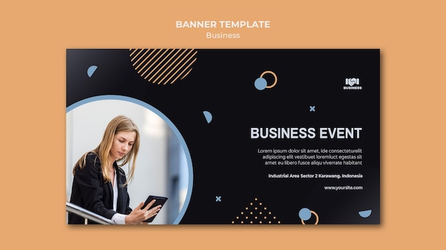 Free PSD business event template banner