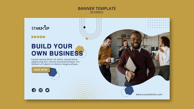 Business horizontal banner template