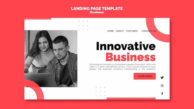 Business innovation web template