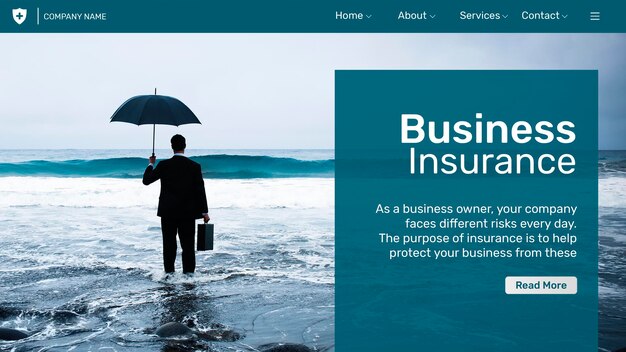 Business insurance template psd with editable text