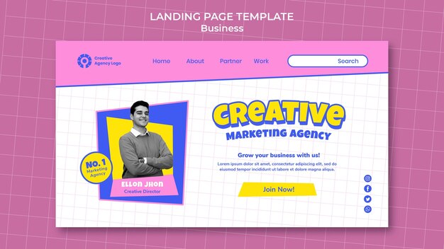 Business landing page design template