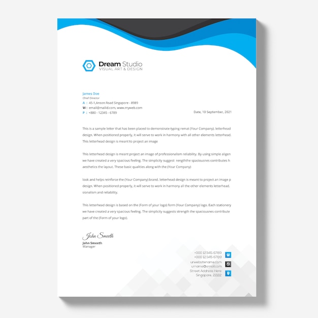 Business letterhead template