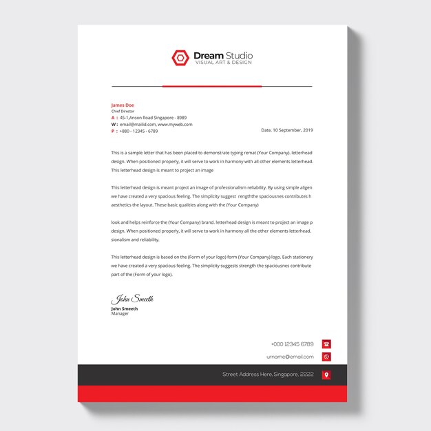 Business letterhead template