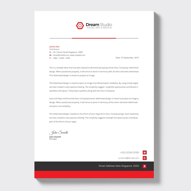 Business letterhead template