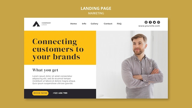 Business marketing landing page