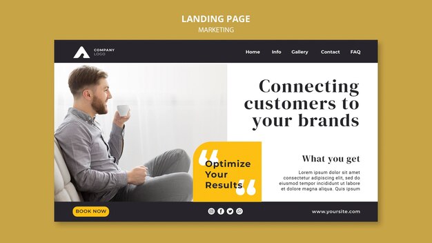 Business marketing landing page