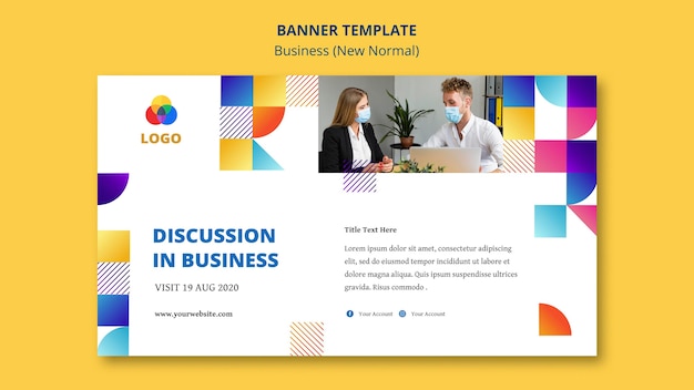 Business new normal banner theme