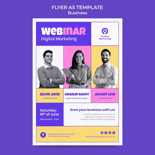 Business poster design template