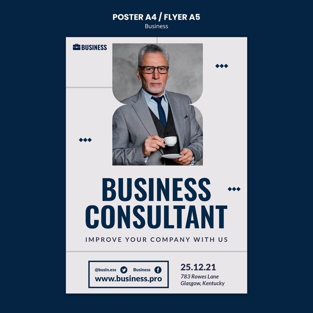 Business poster and flyer template design