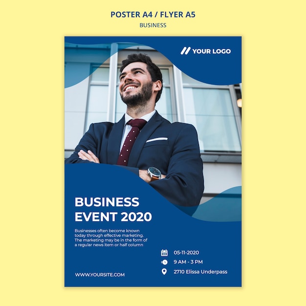 Free PSD business poster template