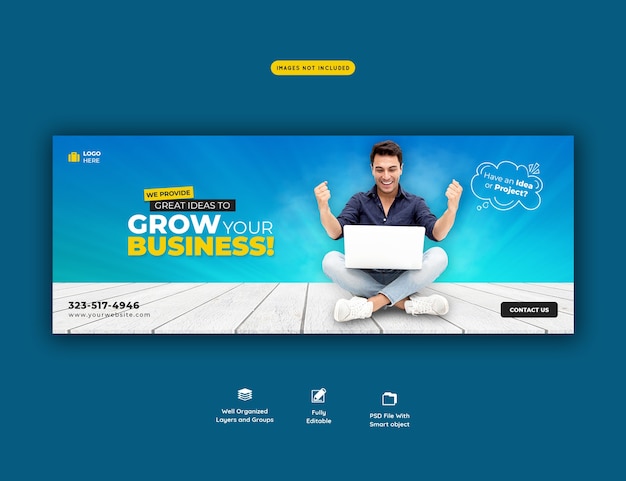 Business promotion and corporate Facebook cover template