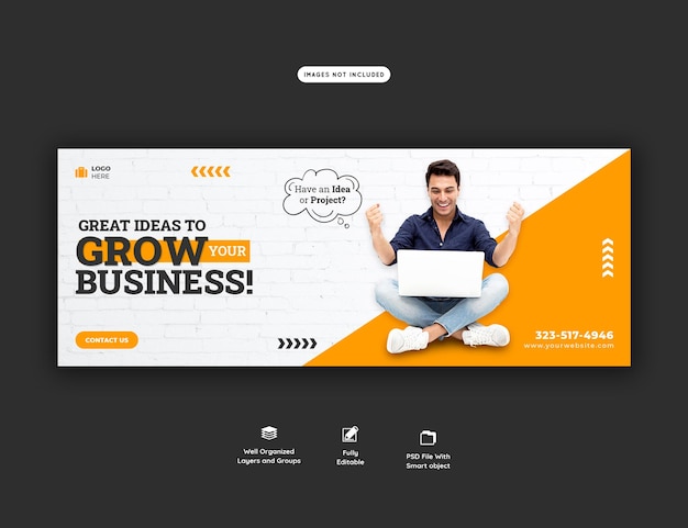 Business promotion and corporate facebook cover template