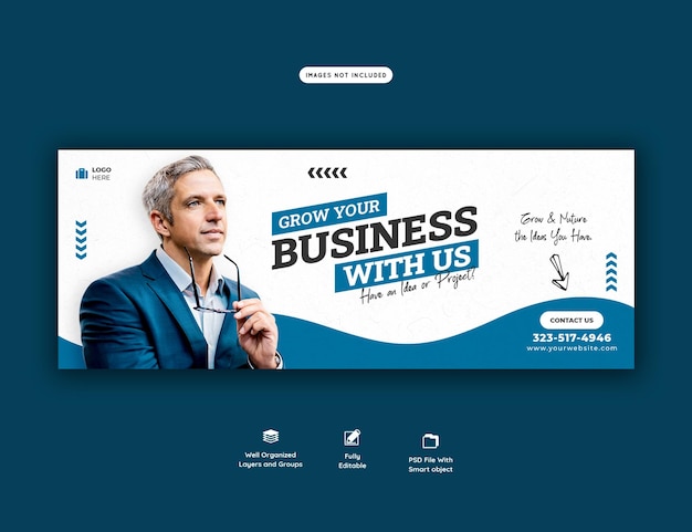 Business promotion and corporate facebook cover template