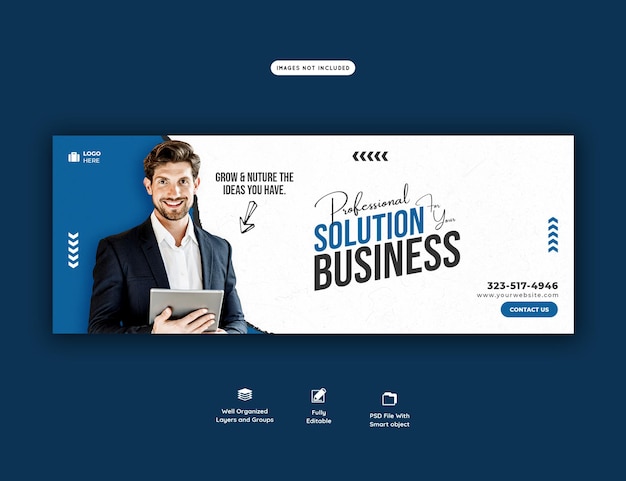 Business promotion and corporate facebook cover template