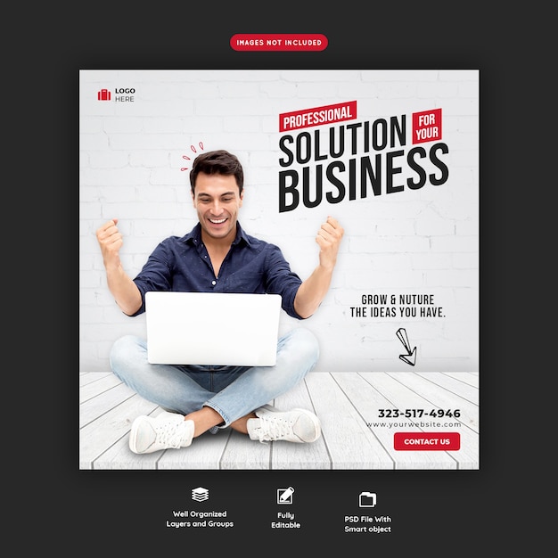 Business promotion and corporate social media banner template