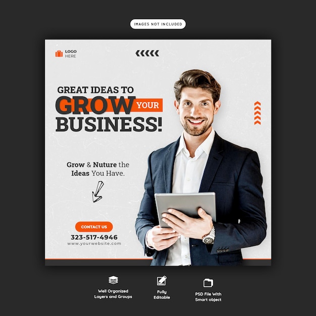 Business promotion and corporate social media banner template