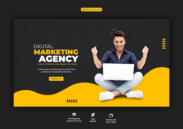 Free PSD business promotion and corporate web banner template