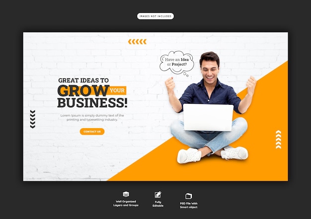 Free PSD business promotion and corporate web banner template